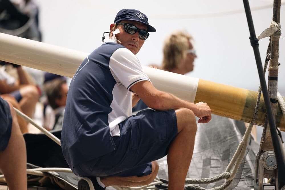 Detail of the J Class yacht Velsheda under sail